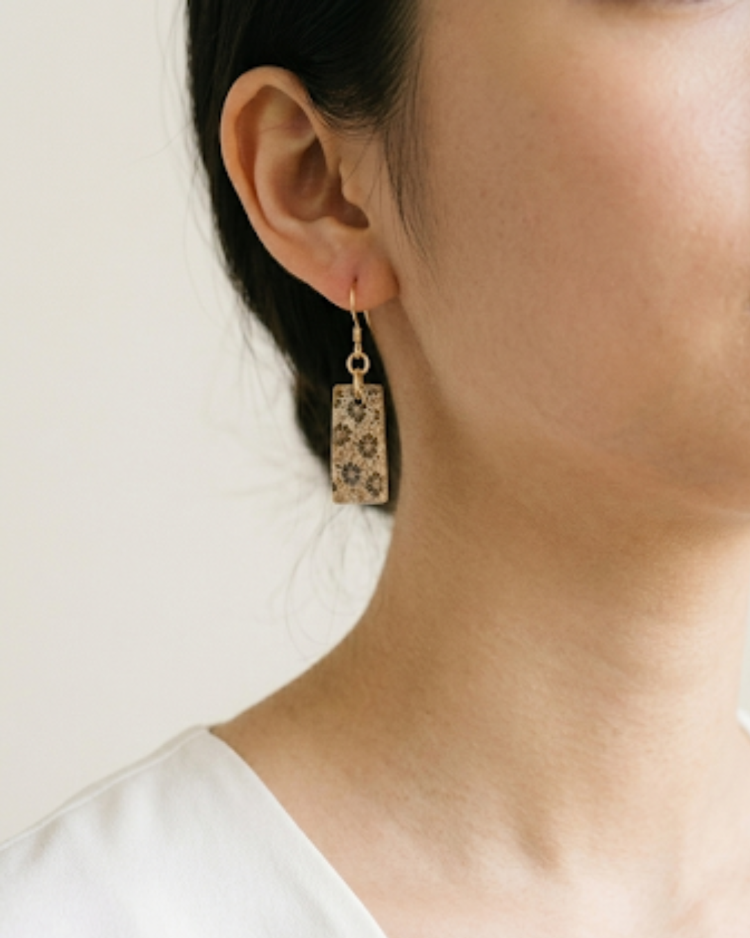 Cascade Drop Earrings in Coral Fossil